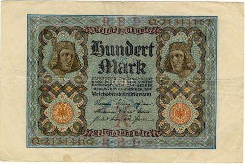 Germany - 100 Mark, 1920, One Hundred Mark Note