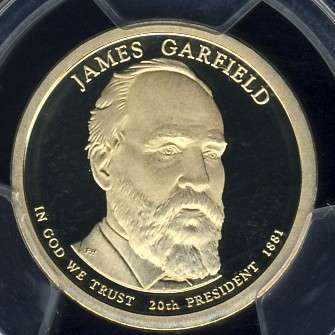 2011 PCGS Graded Proof-69 DCam, Presidential Dollar, $1, USA, America, Garfield