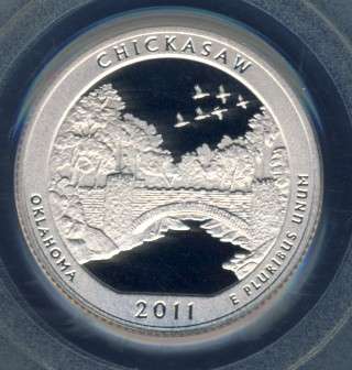 2011 PCGS Graded Proof-69 DCam, Chickasaw Quarter, 25c, USA, America, National Parks Series