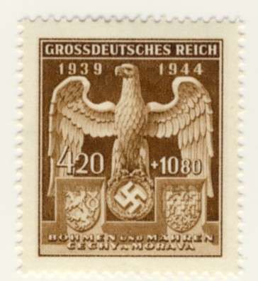Germany - 1944, 420+1080 Pfennig 5th Anniversary Stamp, MNH, Bohemia and Moravia
