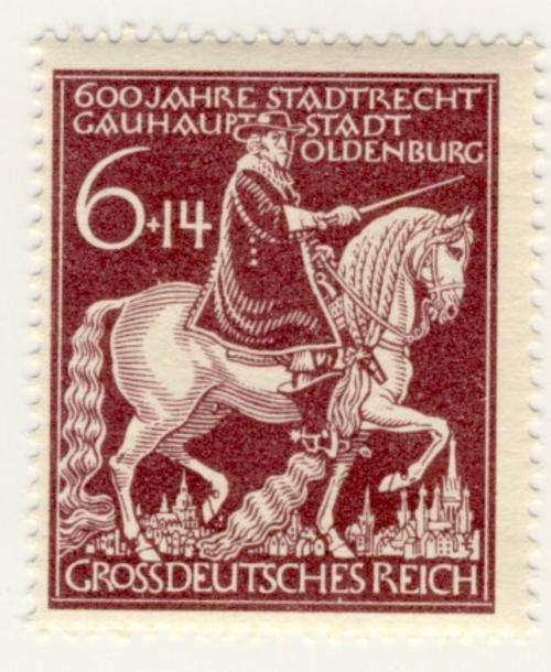 Germany - 1945, 6 + 14 pf,  Oldenburg 600 Years Stamp, MNH