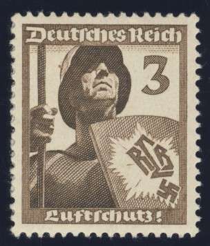 Germany - 1937, Stamp, Air Protector 3 pf, MLH