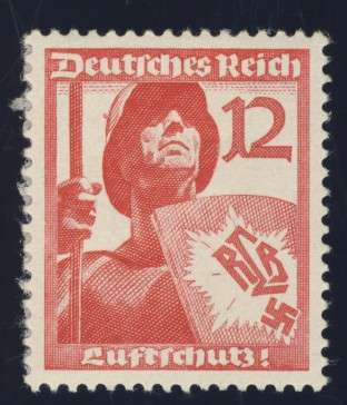 Germany - 1937, Stamp, Air Protector 12 pf, MLH