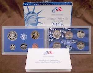 USA , 2006 Complete Proof Coin Set, Including Statehood Quarters, 10 coin Set