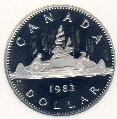 1983 Graded Proof-70, One Dollar, Deep Cameo, Canada