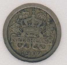1907 Graded EF-40, Netherlands, 5 Cent