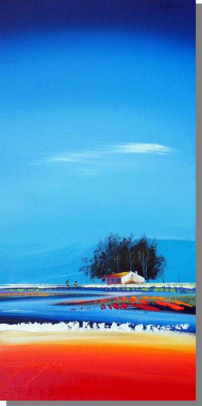 bright colours, landscape, acrylic, Jacques