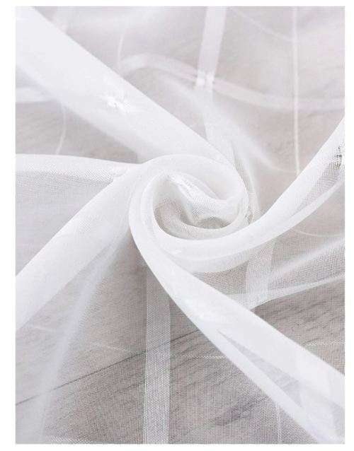 White voile curtains with silver stripe - hook or rod 5mx2.3m - bargain! bargain! bargain!