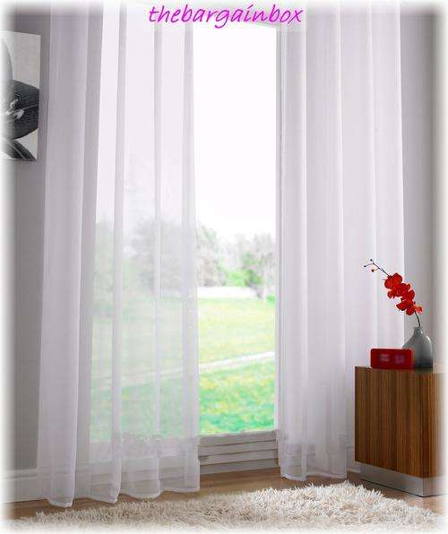 HEAVENLY WHITE PLAIN VOILE CURTAINS - 5M x 2.3M!!!! !