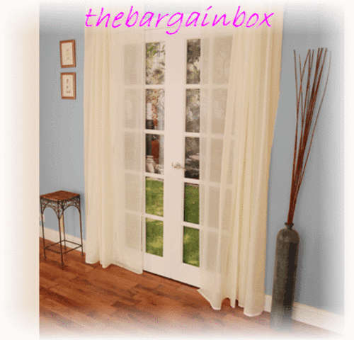 BARGAIN!!!! GORGEOUS CREAM PLAIN VOILE CURTAINS - 5M x 2.3M!!!!