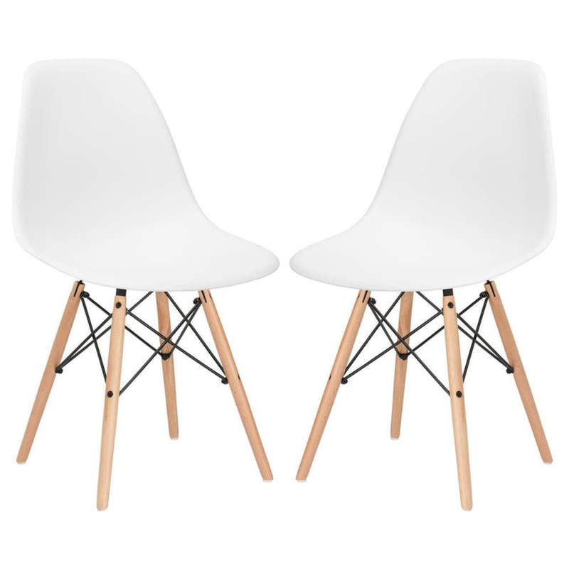 Chairs - Set of 4 ***NEW***Various colours - Red, Yellow, Grey, Black, White - Beechwood Legs