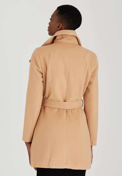 Funnel neck trenchcoat UK10/M - Camel