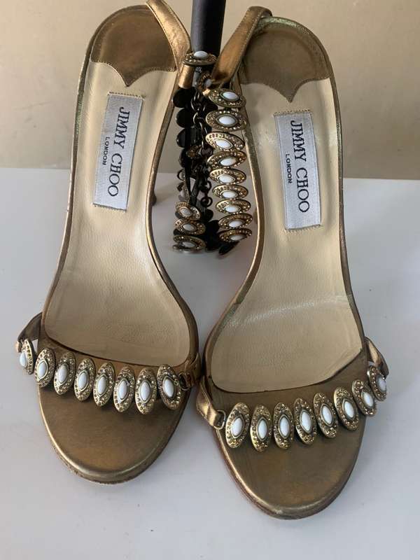 Jimmy Choo sandals UK5.5 - Gold with bronce detail