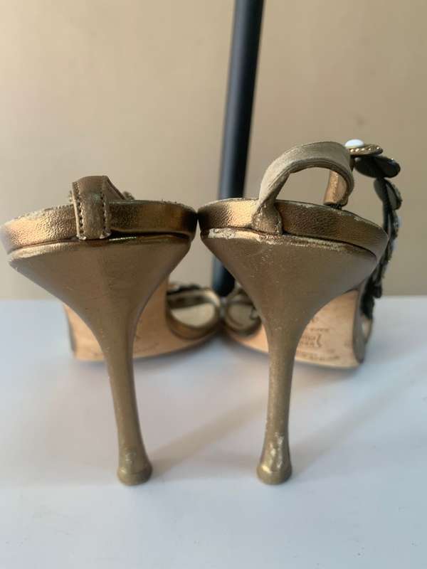Jimmy Choo sandals UK5.5 - Gold with bronce detail