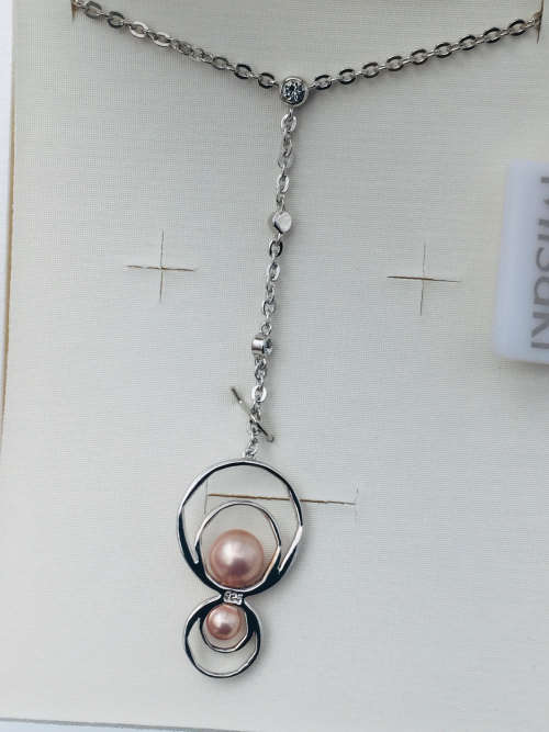 Pearl necklace by Misaki - cultured pearl, sterling silver 925