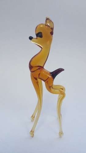 Stunning Amber Glass Bambi - in Perfect Condition