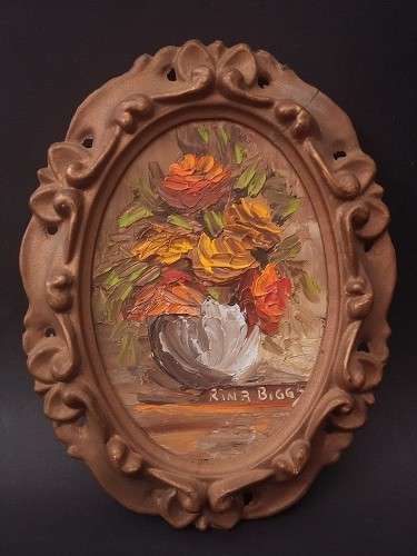 Gorgeous Rina Biggs Original -Oil on Board in Gilt Frame - Signed