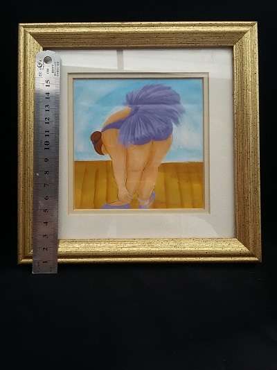 Fat Lady Ballerina Picture in gilt frame