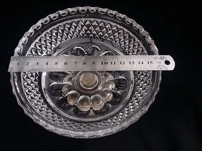 Beautifully Cut Glass Sweety Bowl on Silver plated stand - Stunning !!