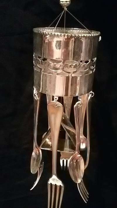 Stunning Silver plated Windchime.  All pieces are marked