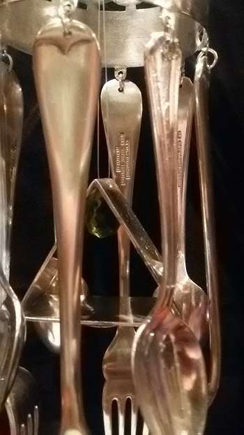 Stunning Silver plated Windchime.  All pieces are marked