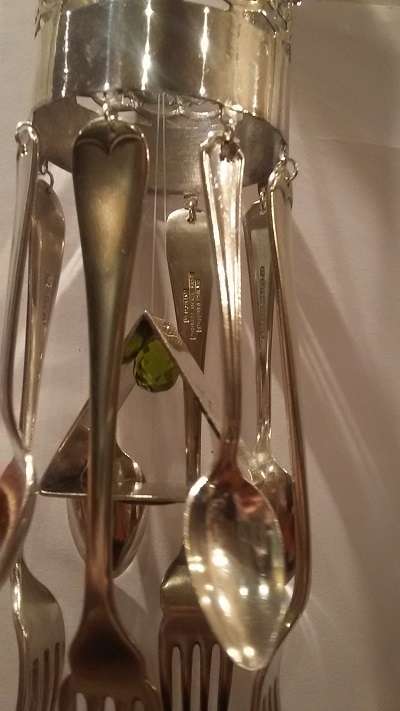 Stunning Silver plated Windchime.  All pieces are marked