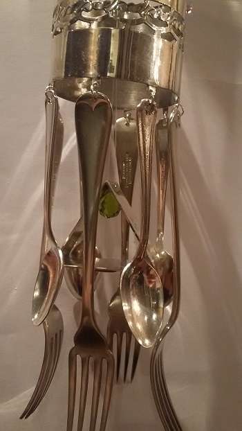Stunning Silver plated Windchime.  All pieces are marked
