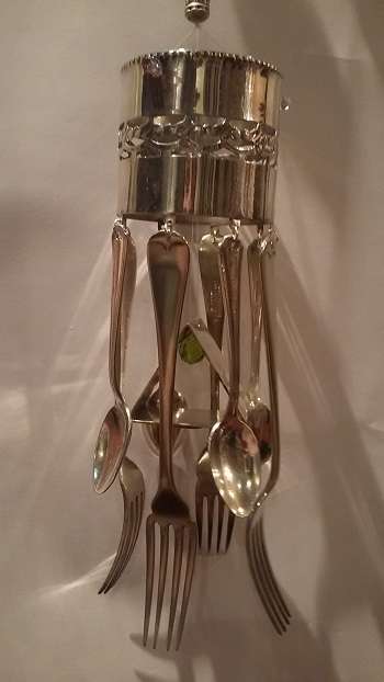Stunning Silver plated Windchime.  All pieces are marked