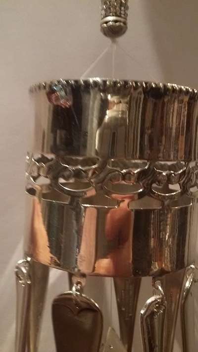 Stunning Silver plated Windchime.  All pieces are marked