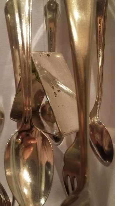 Stunning Silver plated Windchime.  All pieces are marked