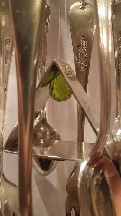 Stunning Silver plated Windchime.  All pieces are marked