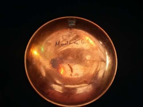Lovely Copper Display plate made in Greece- ready to hang