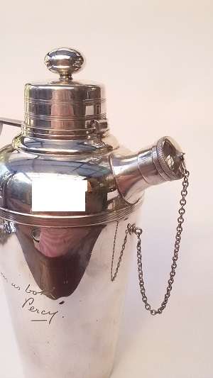 Large Silver Plated Cocktail Shaker.  Harrods London - Beautiful and very heavy