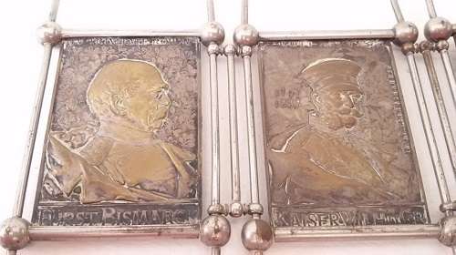 Brass Plaques commemorating the German Empire (Bismarc, Kaiser...)