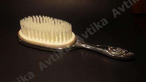 Beautiful Plated Dressing Table Brush and Comb - unmarked