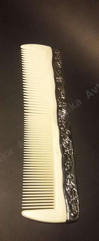Beautiful Plated Dressing Table Brush and Comb - unmarked