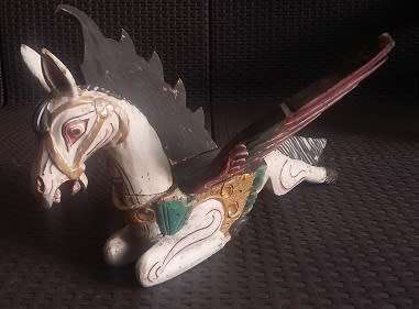 Stunning Hand carved wooden Horse / Pegasus with gilt detail