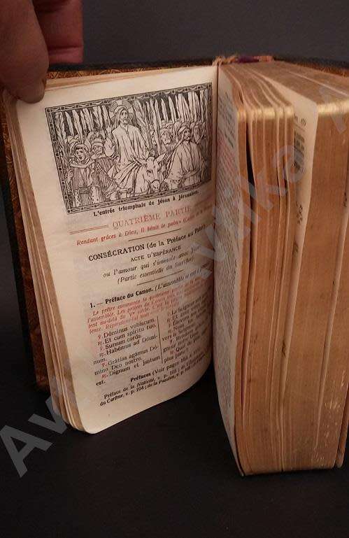 Very old Bible with Gilt edged pages.  Beautiful (I think French)