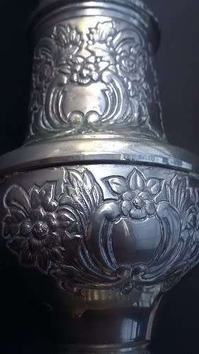 Amazing antique plated sugar shaker in great age related condition with exquisite detail