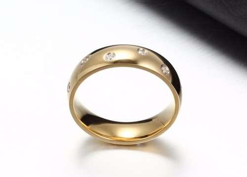 0.5 Carat Simulated Diamond Eternity Ring Titanium Steel Wedding band. Size 7/O