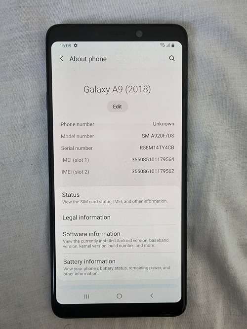 Samsung Galaxy A9 (2018) Dual Dim
