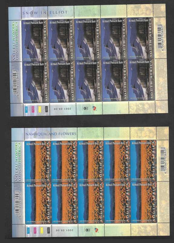 2001- NATURAL WONDERS FULL SHEETS                                                      ** R3000-00**