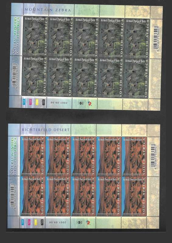 2001- NATURAL WONDERS FULL SHEETS                                                      ** R3000-00**