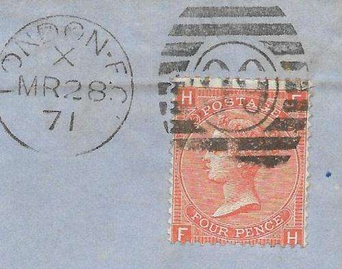 GREAT BRITAIN Plate 12 SG95    £150 ON COVER
