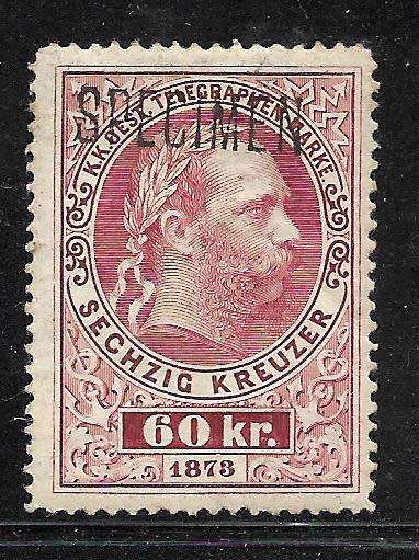 AUSTRIA TELEGRAPH STAMP - OVERPRINT `SPECIMEN`