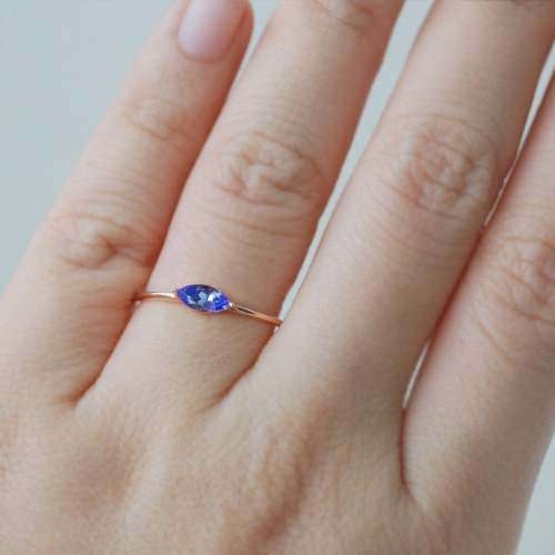 ***Video*** Beautiful 0.47ct. Marquise VVS Blue Purple Tanzanite