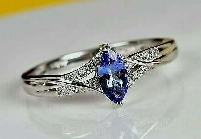 ***Video*** Beautiful 0.47ct. Marquise VVS Blue Purple Tanzanite