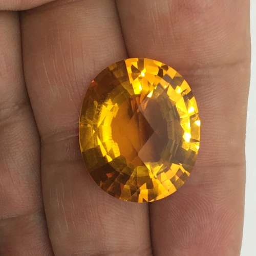 ***Video*** Stunning Huge Yellow Golden 41.10ct Madeira Citrine Oval Cut