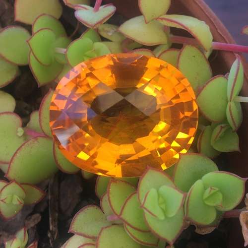 ***Video*** Stunning Huge Yellow Golden 41.10ct Madeira Citrine Oval Cut