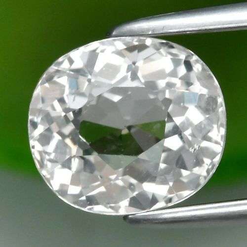 1.60ct  Cushion Natural White Goshenite Beryl Madagascar